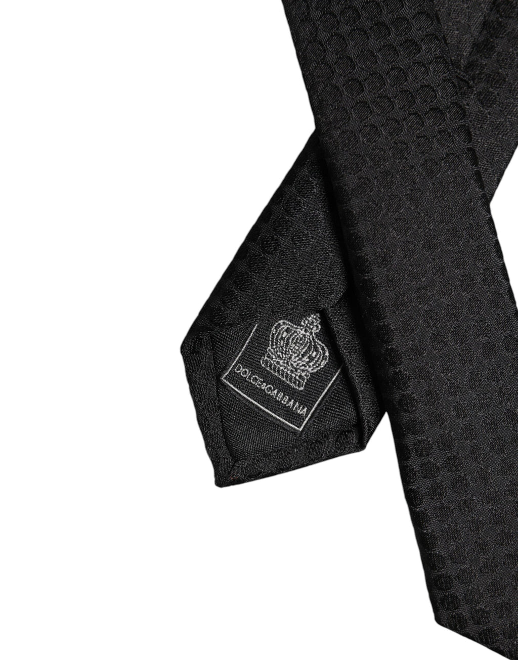 Dolce & Gabbana Black Circles Silk Adjustable Necktie Tie