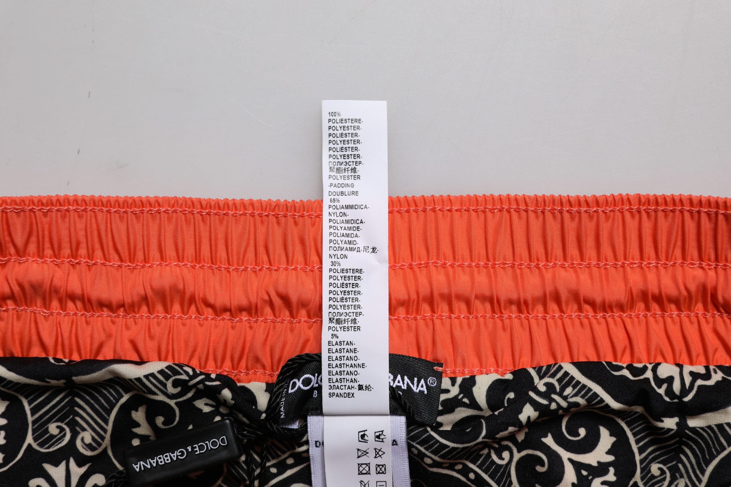 Dolce & Gabbana Orange Polyester Beachwear Shorts 2Pc Swimwear