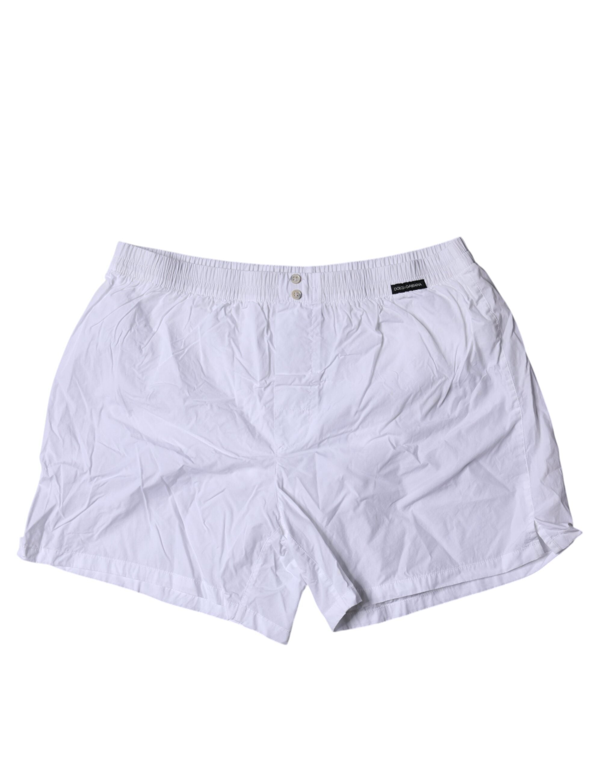 Dolce & Gabbana White Cotton Men Boxer Shorts Underwear