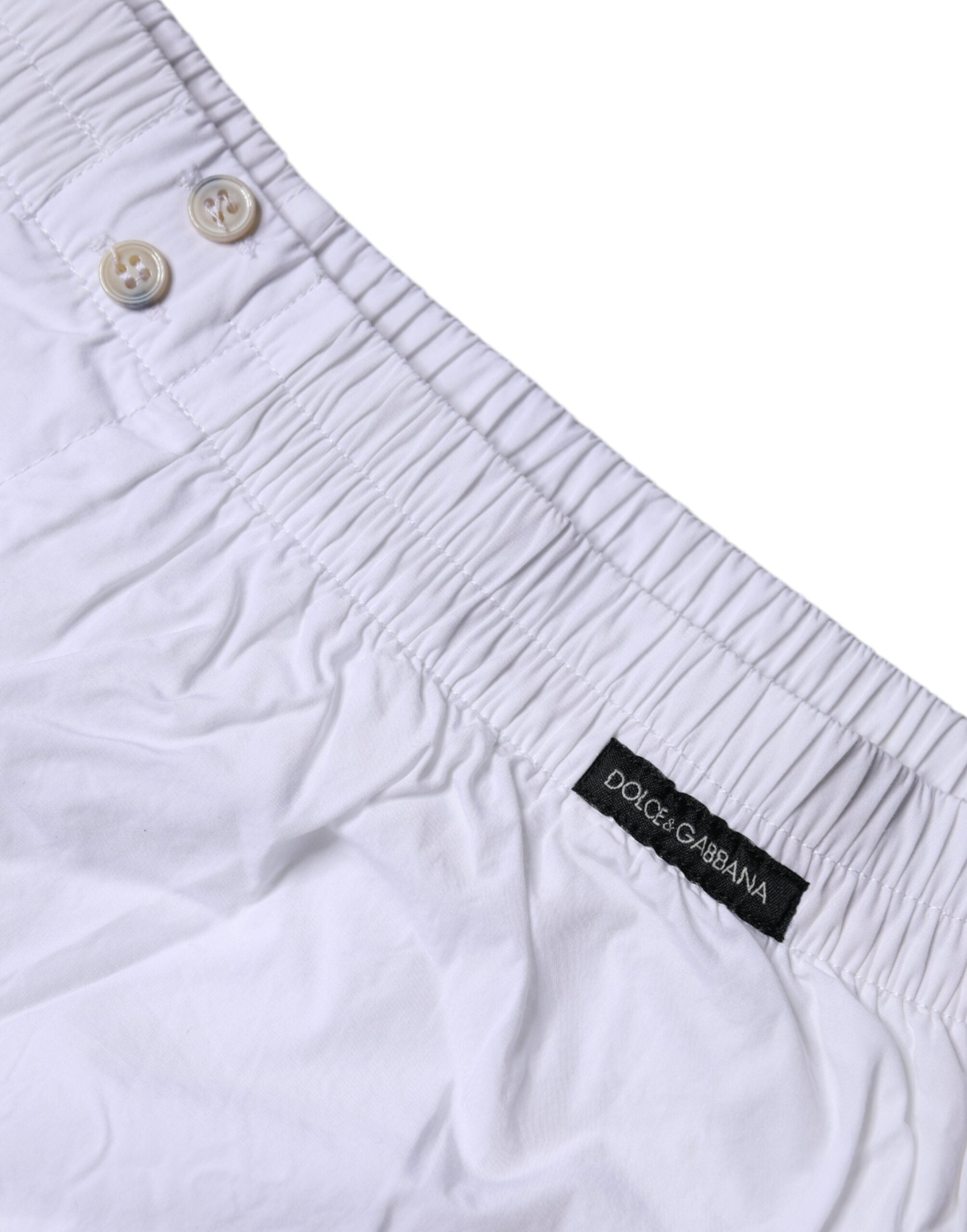 Dolce & Gabbana White Cotton Men Boxer Shorts Underwear