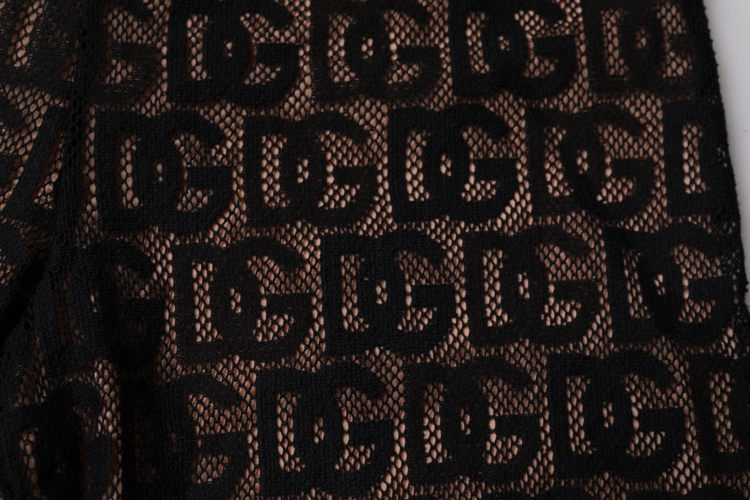 Dolce & Gabbana Black Logo Monogram Cropped Tights Underwear