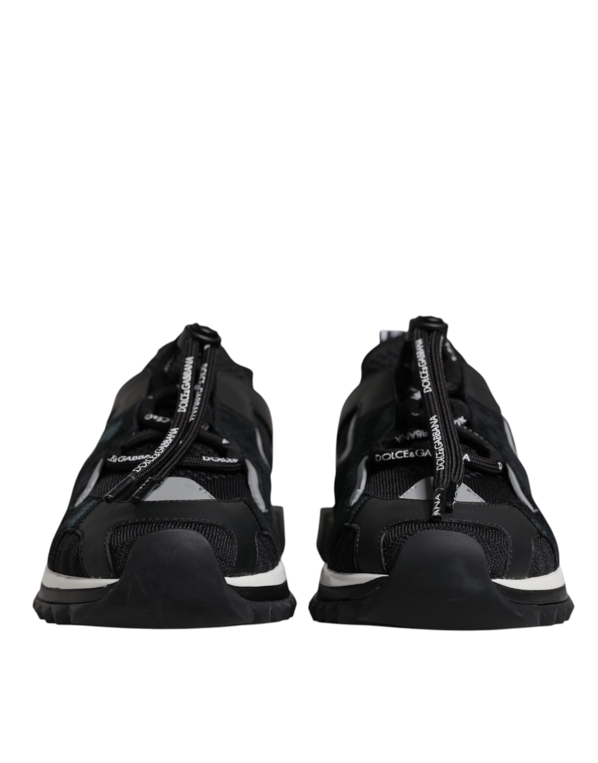 Dolce & Gabbana Black Mesh Sorrento Trekking Sneakers Shoes