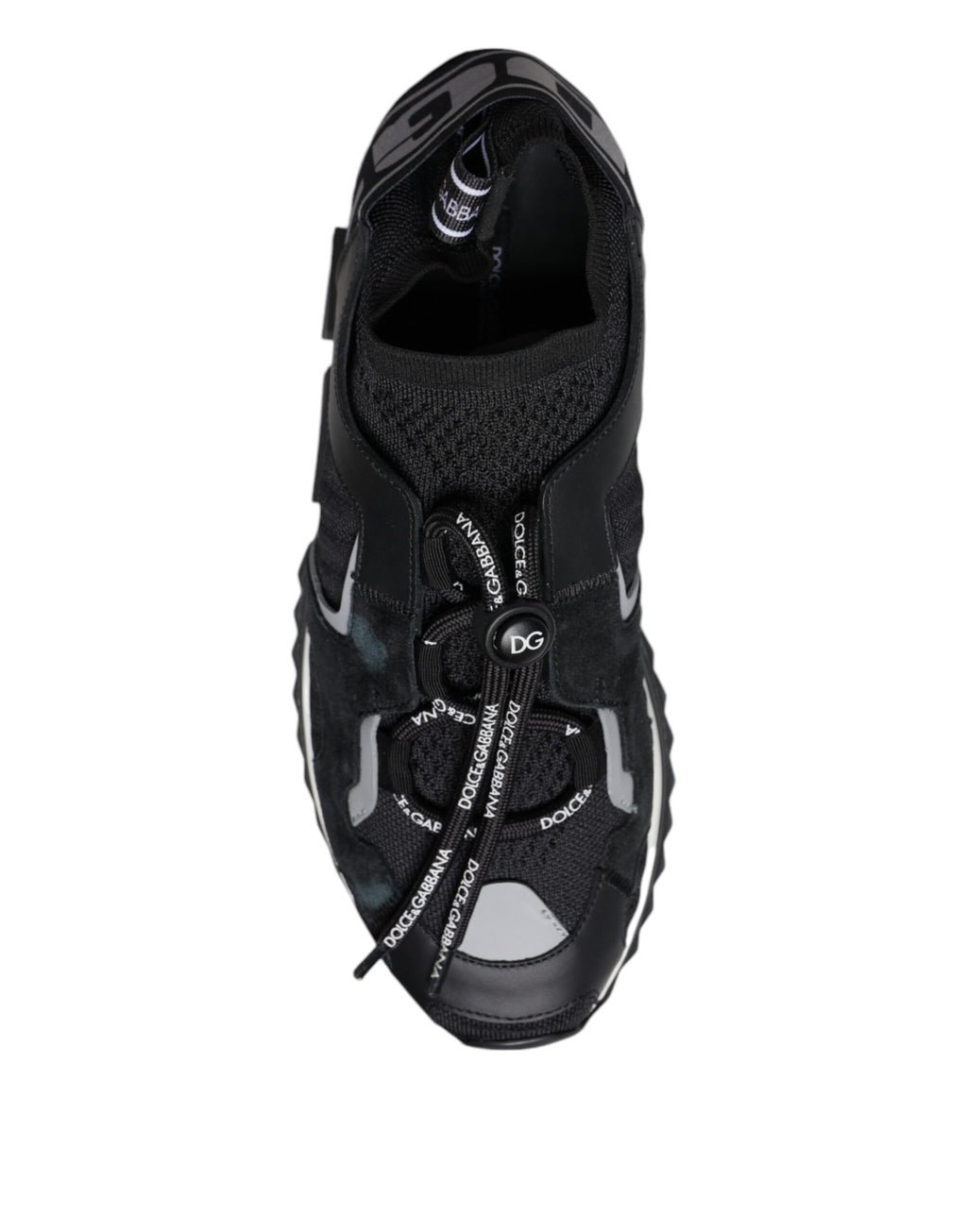 Dolce & Gabbana Black Mesh Sorrento Trekking Sneakers Shoes
