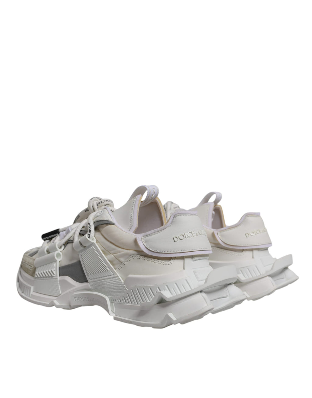 Dolce & Gabbana White Nylon Low Top Space Sneakers Shoes