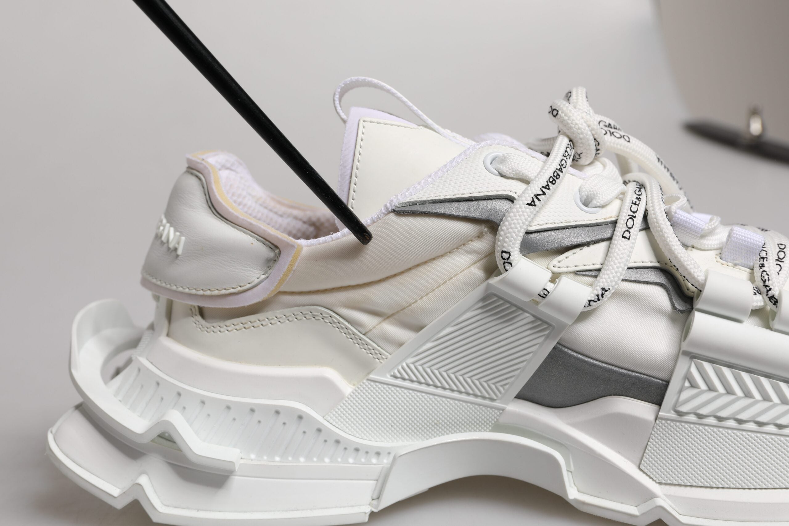 Dolce & Gabbana White Nylon Low Top Space Sneakers Shoes