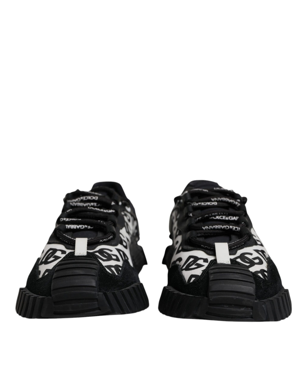 Dolce & Gabbana Black Logo Lace Up Low Top NS1 Sneakers Shoes
