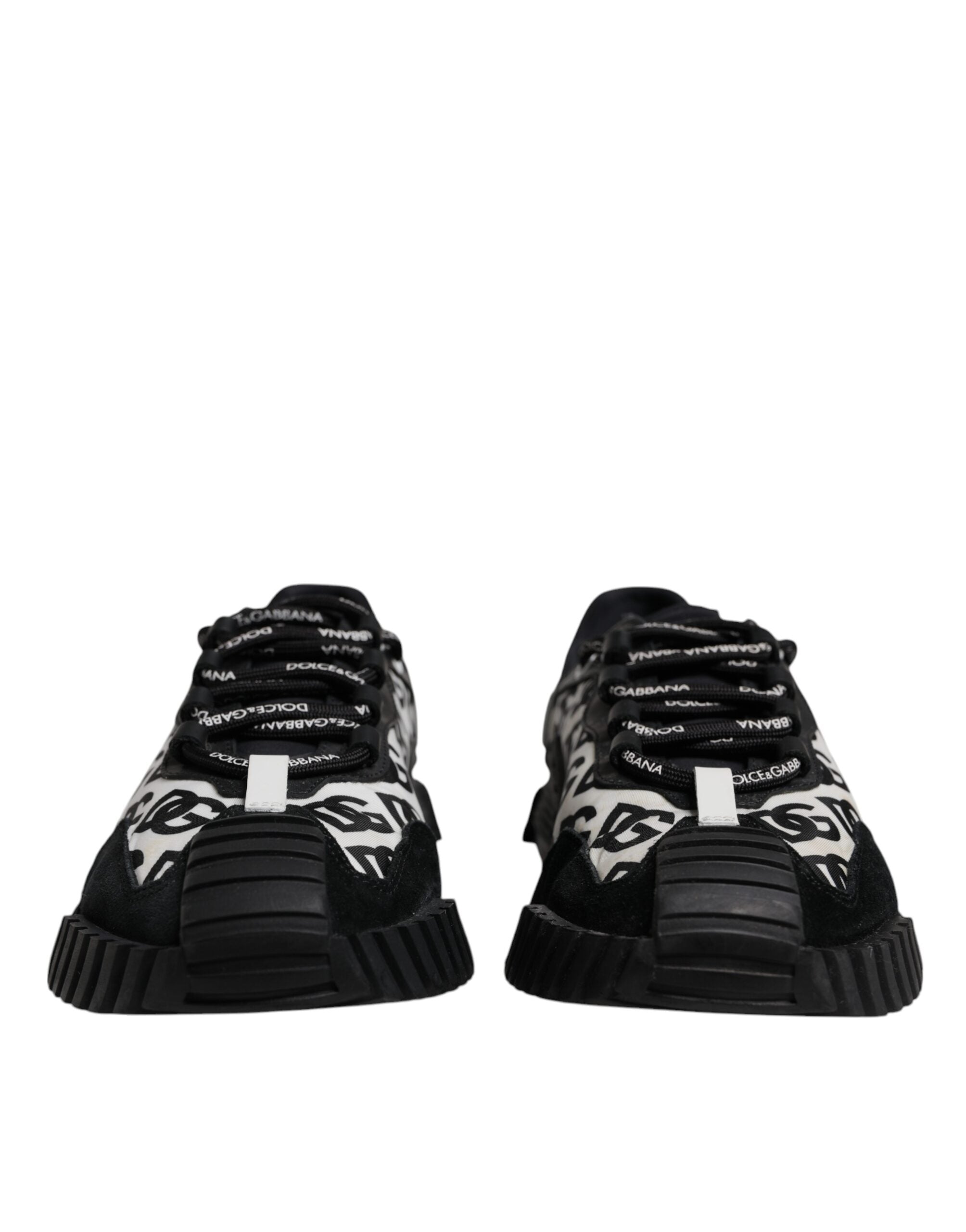 Dolce & Gabbana Black Logo Lace Up Low Top NS1 Sneakers Shoes