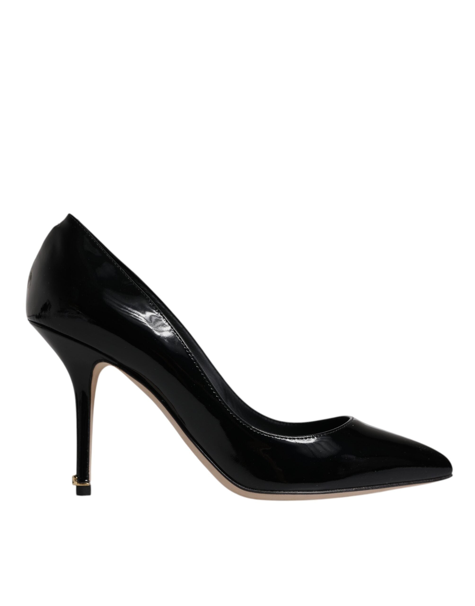 Dolce & Gabbana Black Patent Leather High Heels Pumps Shoes
