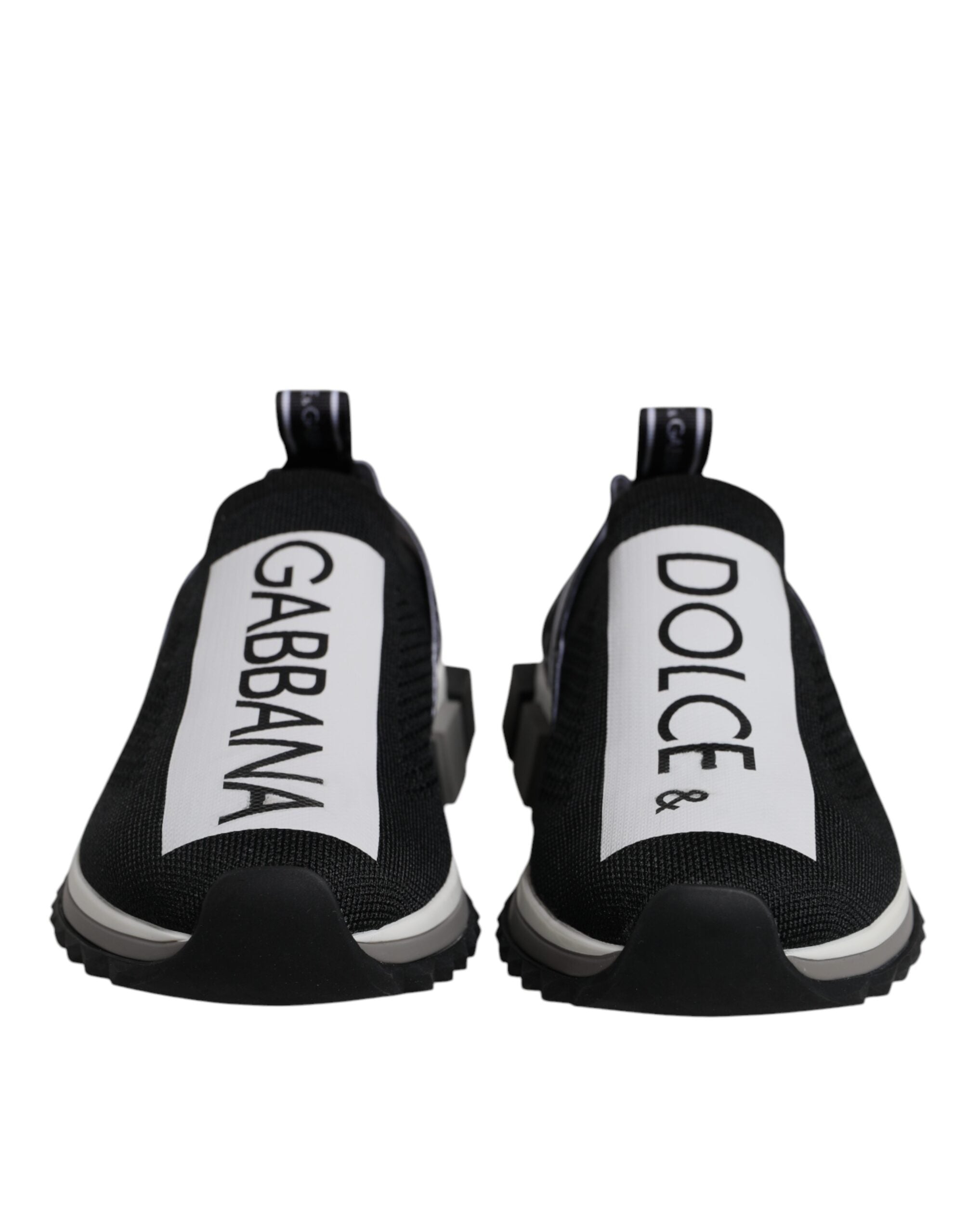 Dolce & Gabbana Black White Slip On Sorrento Sneakers Shoes
