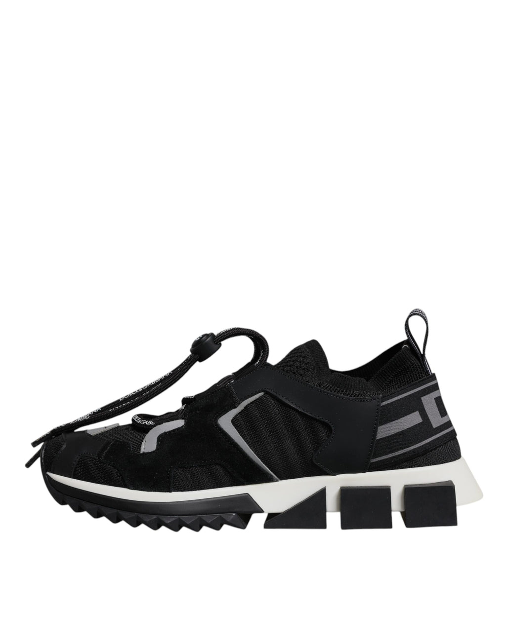 Dolce & Gabbana Black Mesh Sorrento Trekking Sneakers Shoes