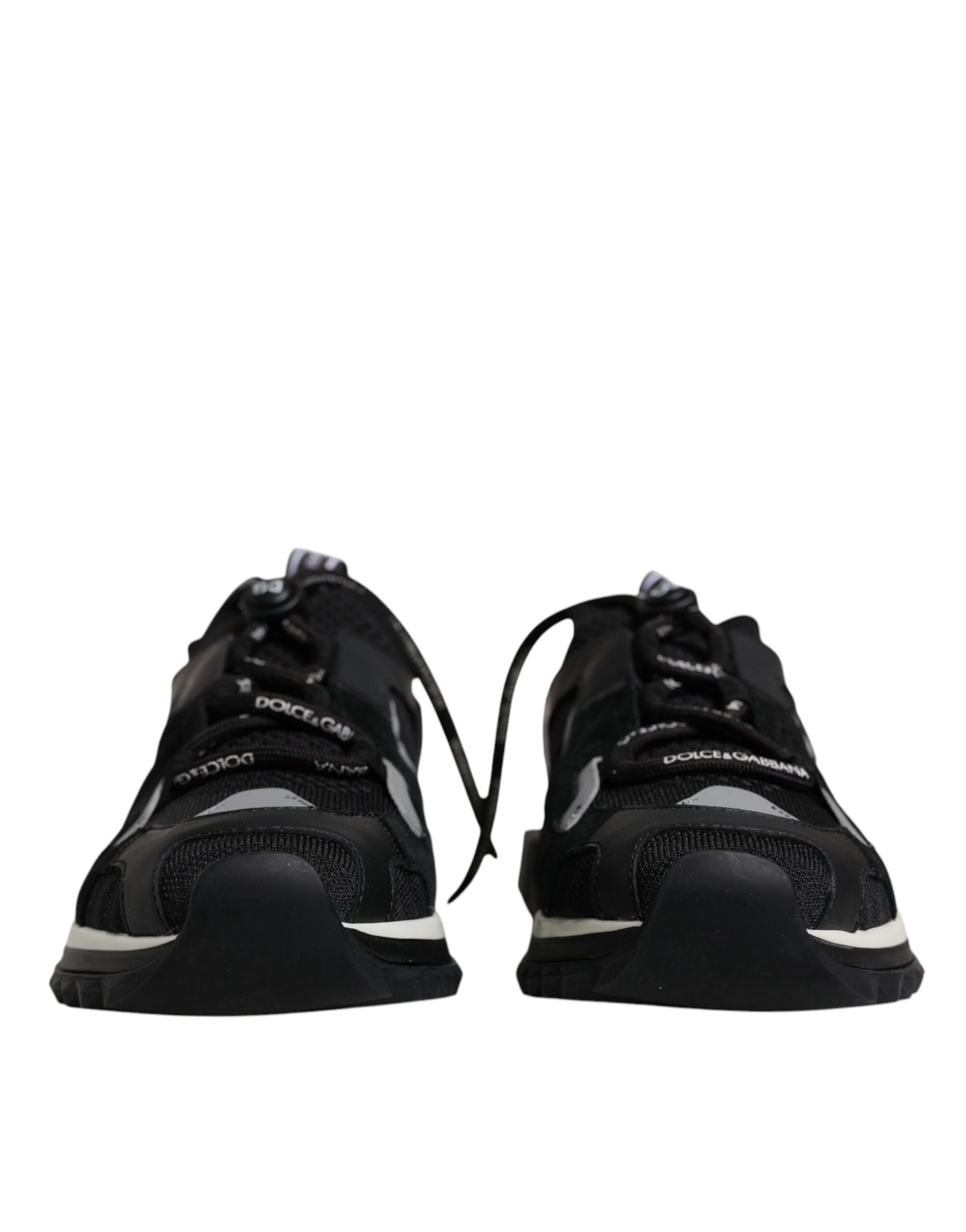 Dolce & Gabbana Black Mesh Sorrento Trekking Sneakers Shoes