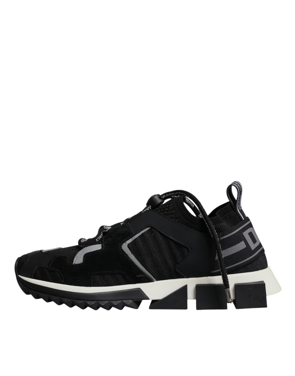 Dolce & Gabbana Black Mesh Sorrento Trekking Sneakers Shoes