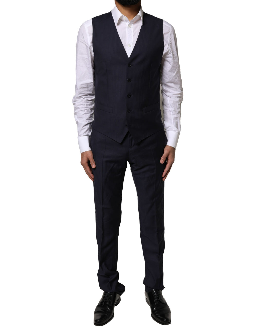 Dolce & Gabbana Blue MARTINI Wool 3 Piece Formal Men Suit