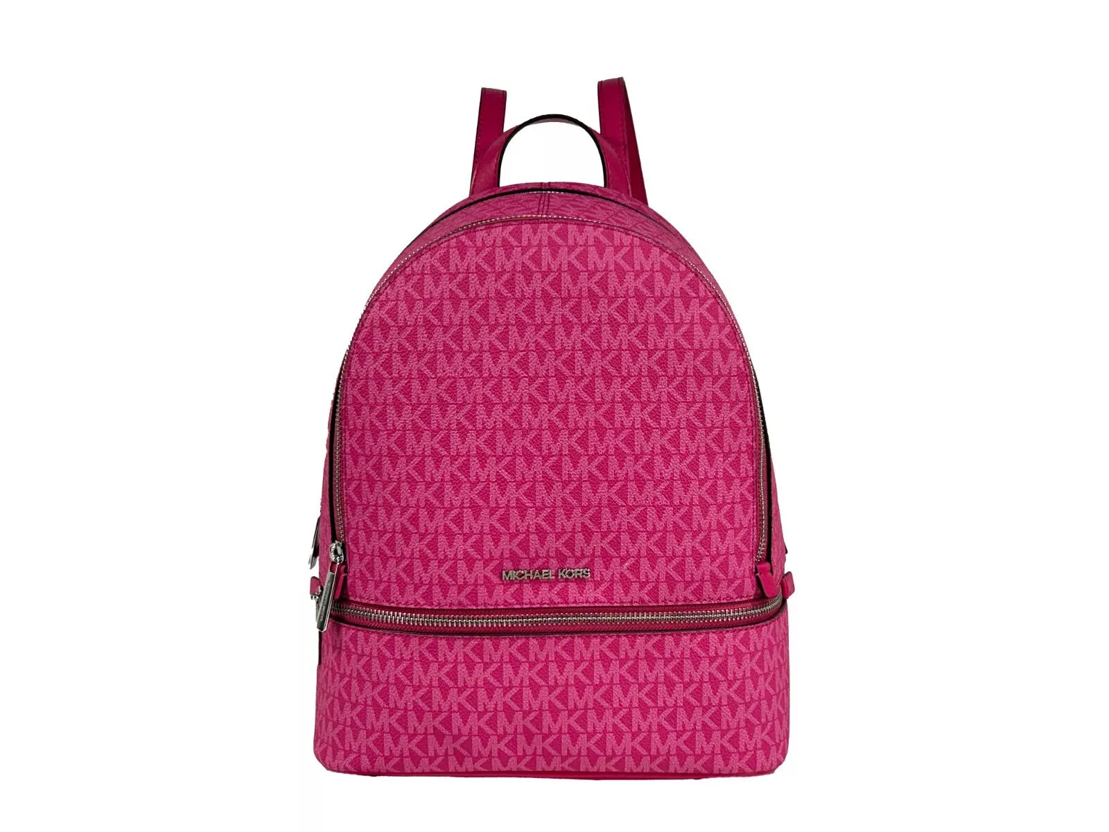 Michael Kors Rhea Medium PVC Backpack Bookbag Dragon Fruit