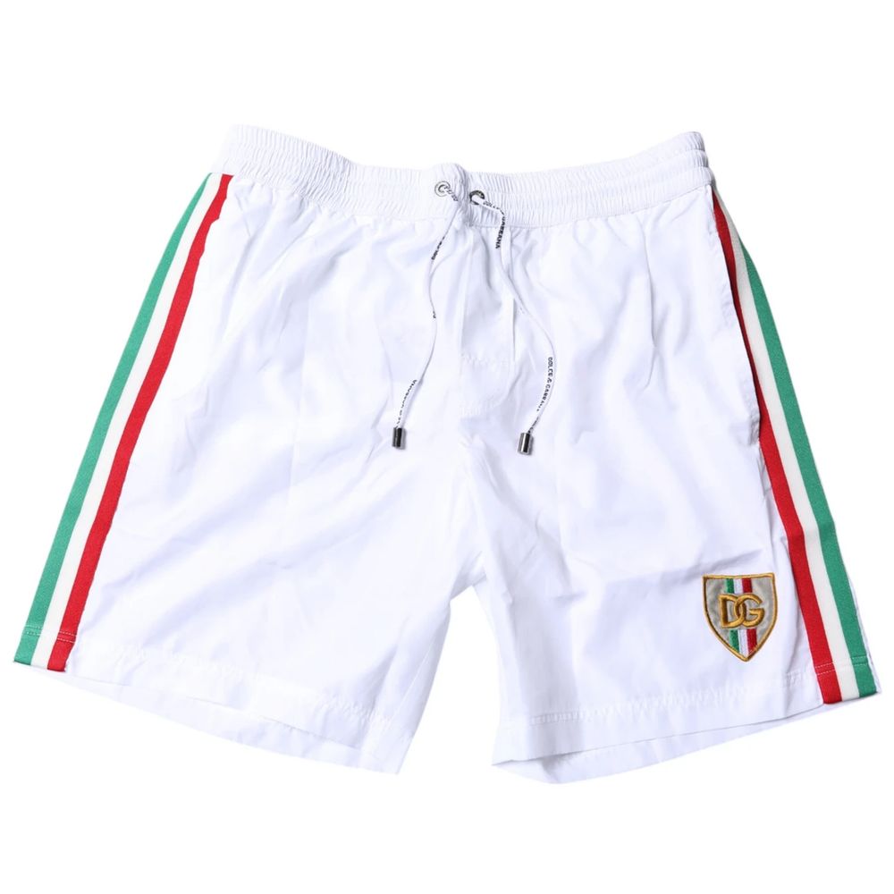 Dolce & Gabbana White Polyester Swimwear