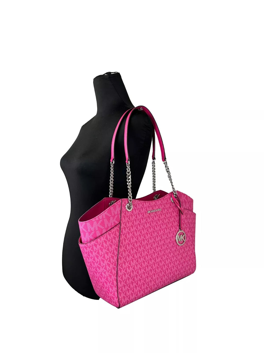 Michael Kors Jet Set Large Chain Shoulder Tote Bag Dragon Fruit