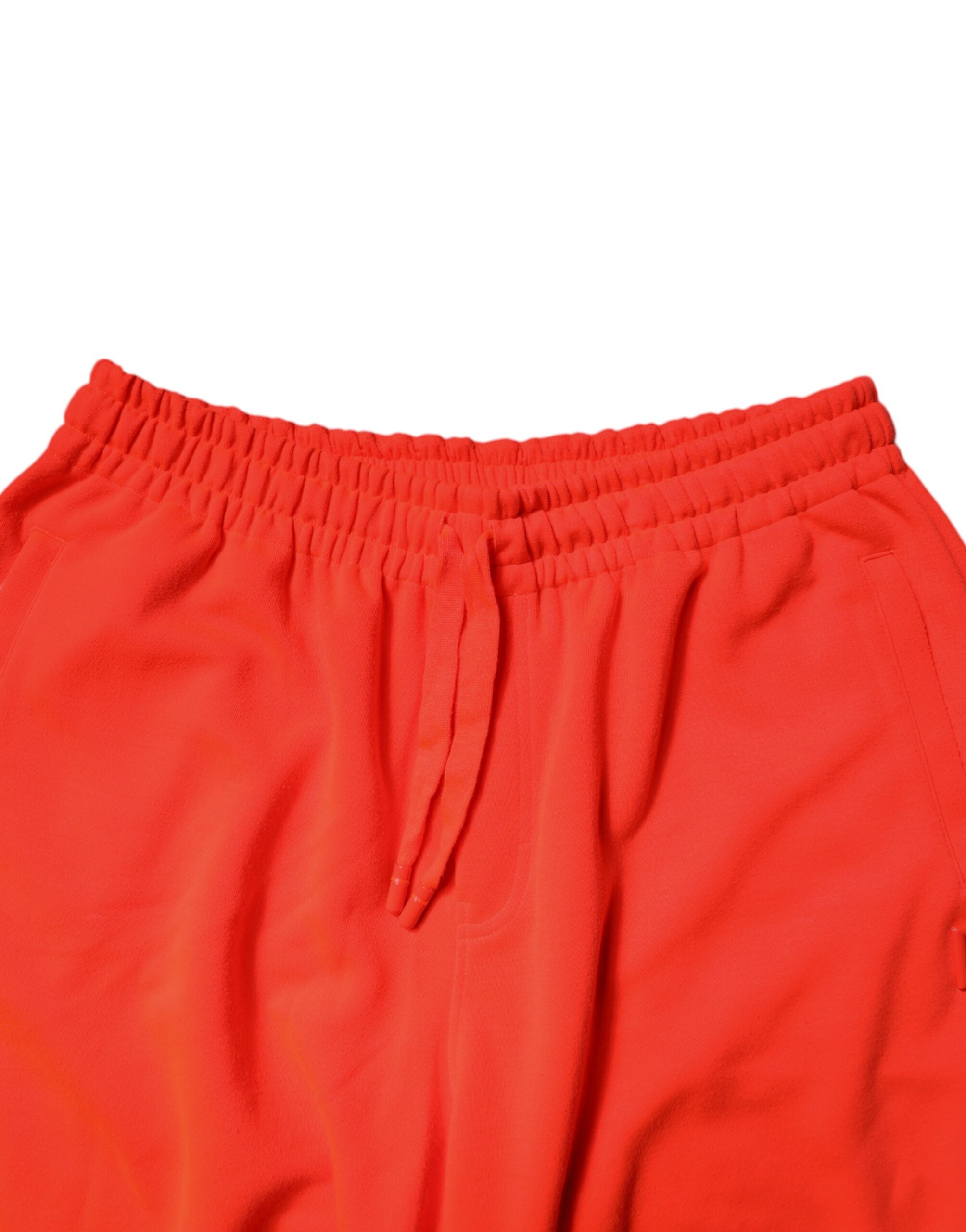 Dolce & Gabbana Red Polyester Mid Waist Men Bermuda Shorts