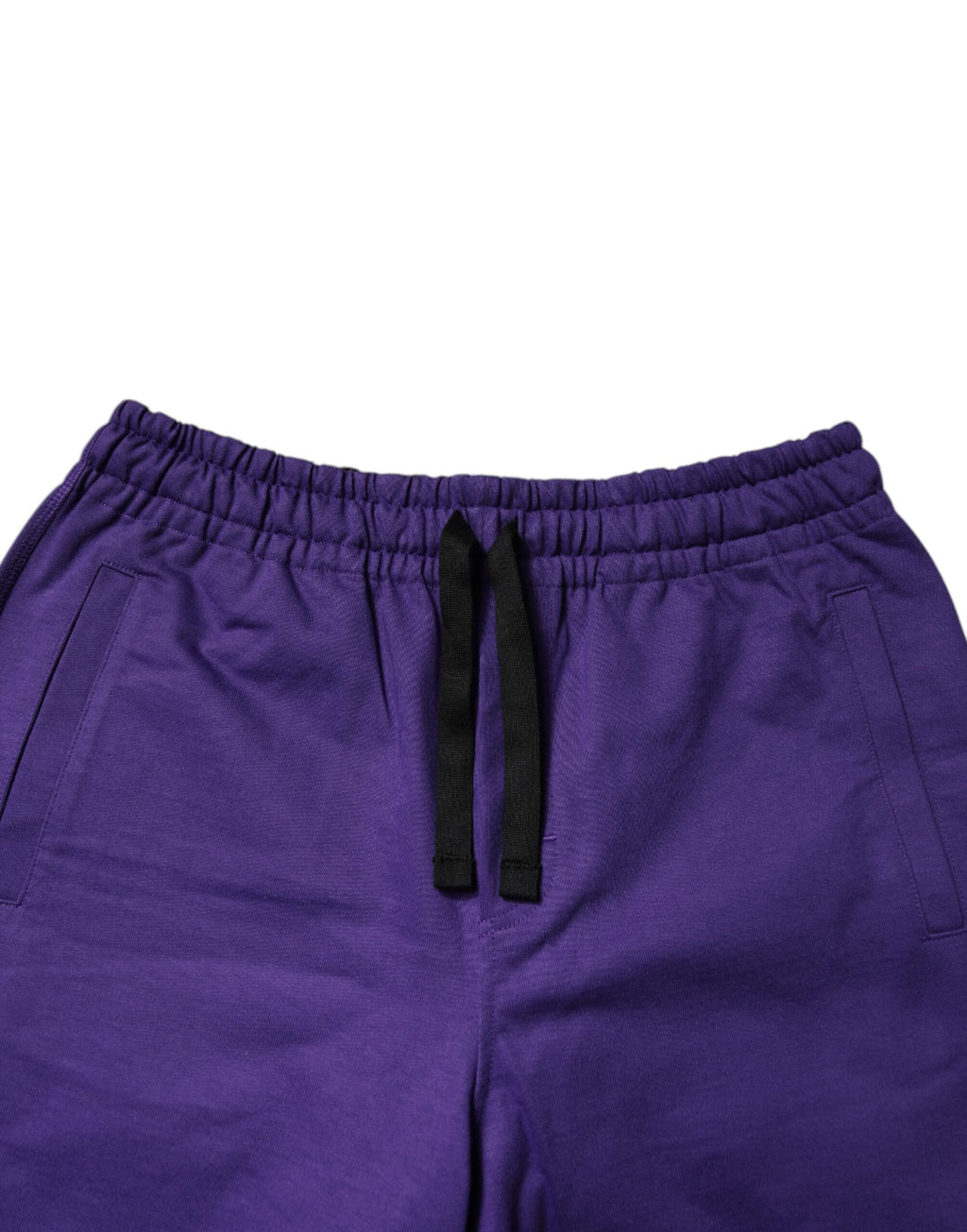 Dolce & Gabbana Purple Cotton Men Bermuda Sweatshorts Shorts