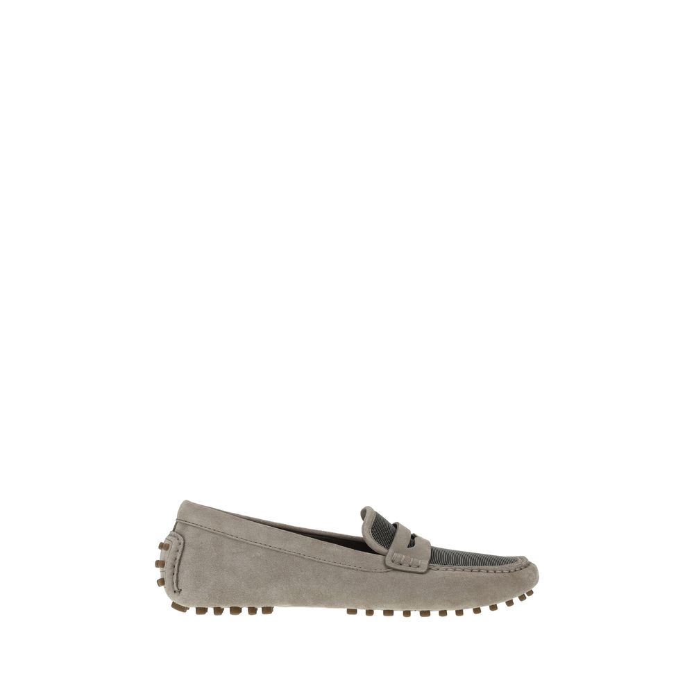 Brunello Cucinelli Suede Leather Loafers