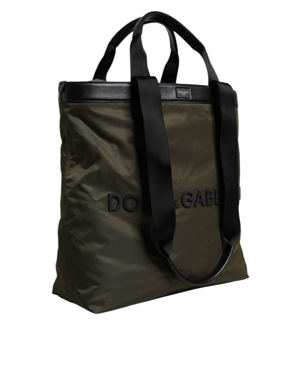 Dolce & Gabbana Military Green Nylon Shoulder Strap Tote Bag