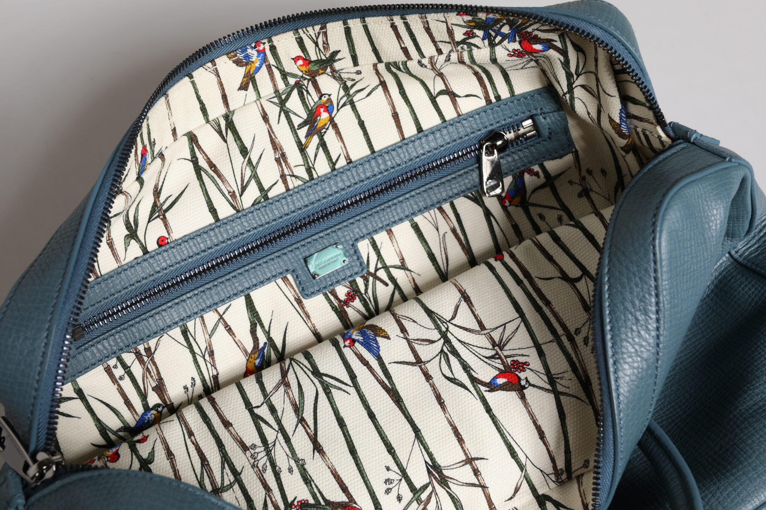 Dolce & Gabbana Blue Logo Double Handle Messenger Briefcase Bag