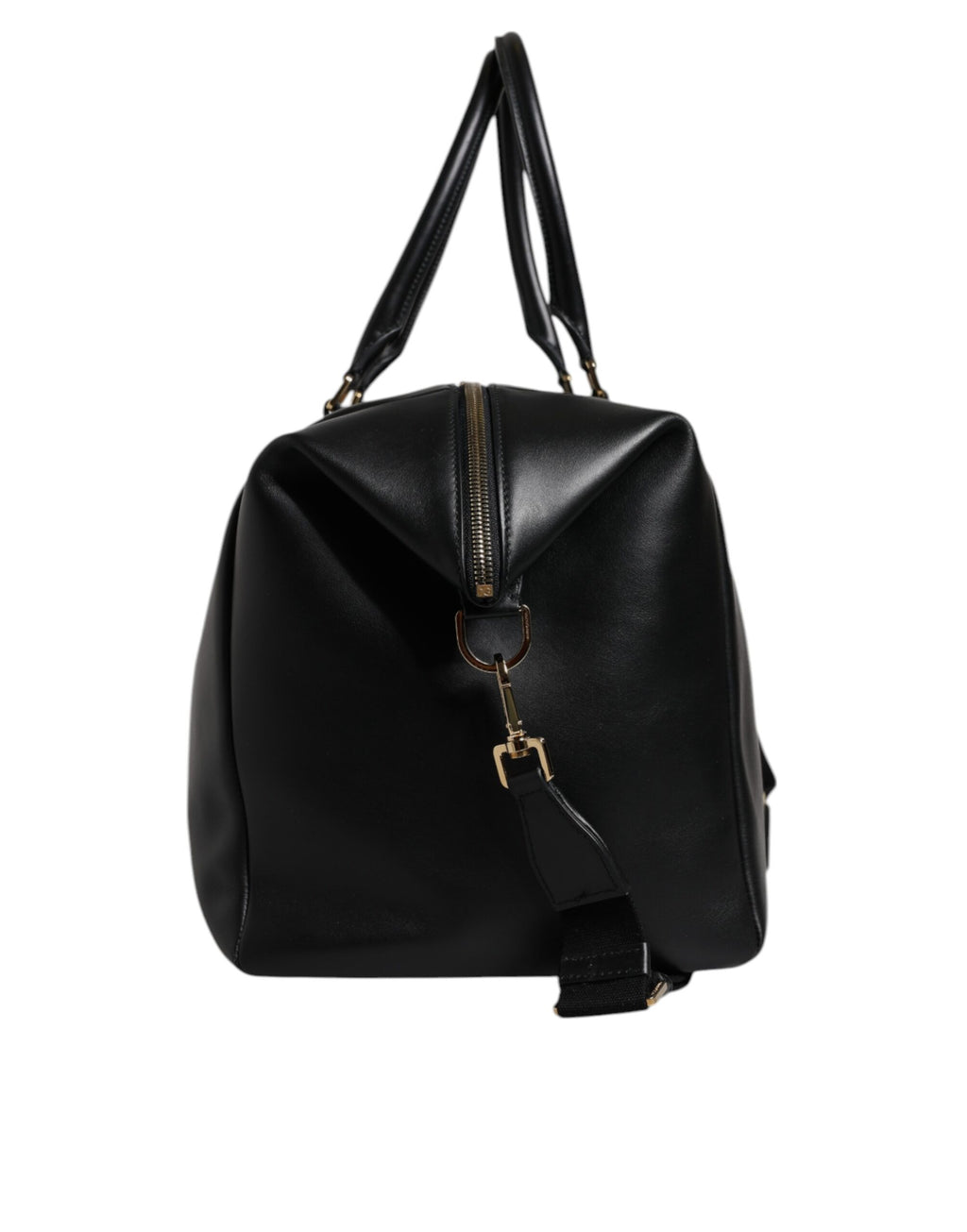 Dolce & Gabbana Black Calfskin Leather Hand Shoulder Duffle Bag