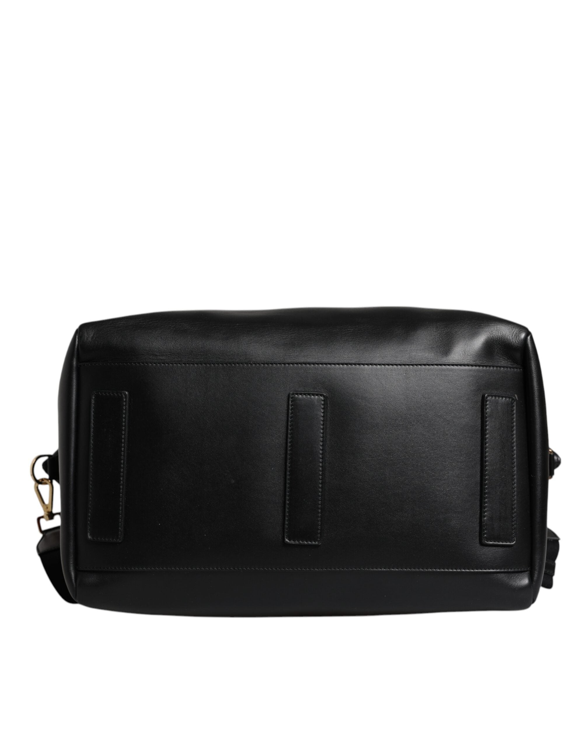 Dolce & Gabbana Black Calfskin Leather Hand Shoulder Duffle Bag