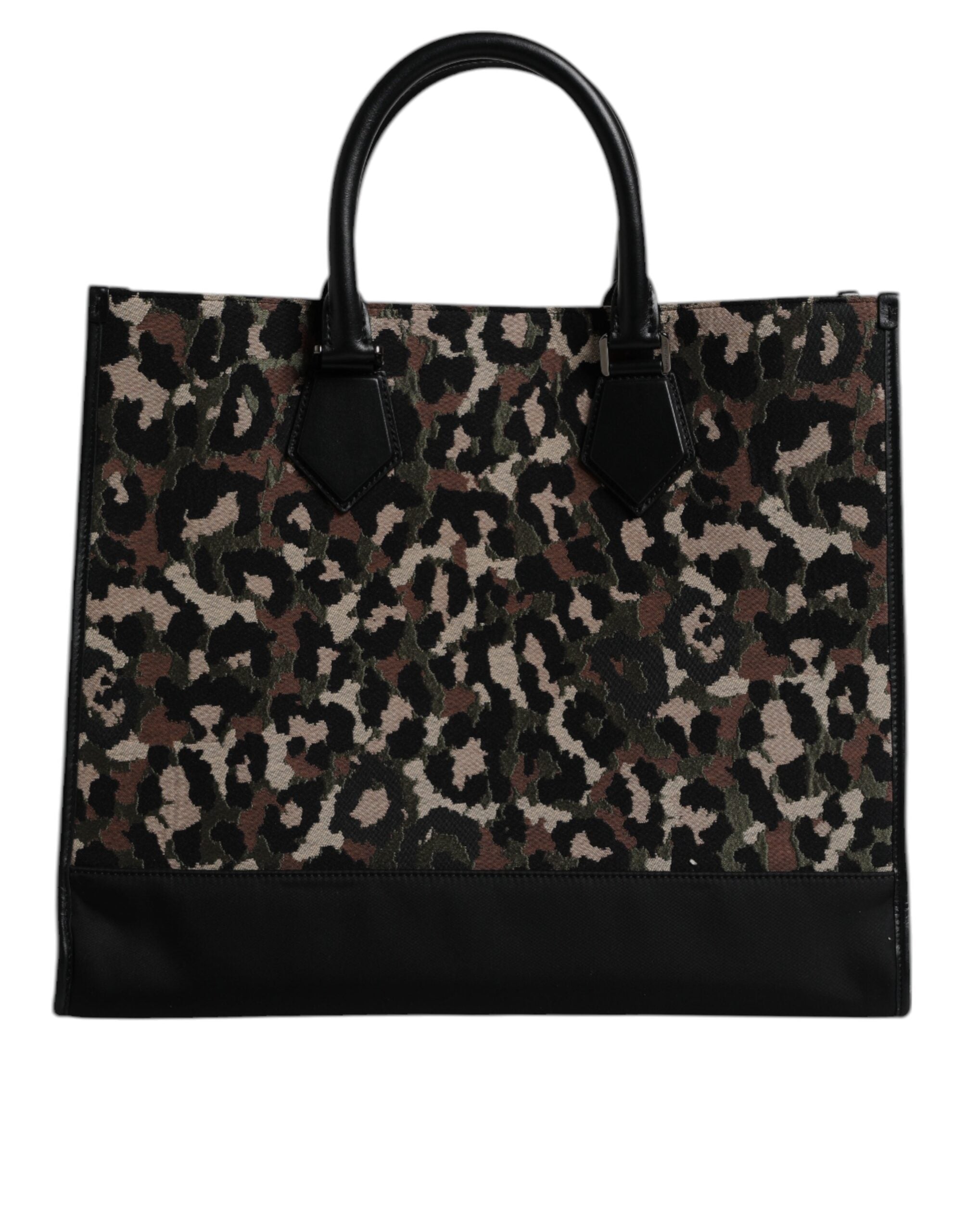 Dolce & Gabbana Multicolor Leopard Shopping Tote Shoulder Bag