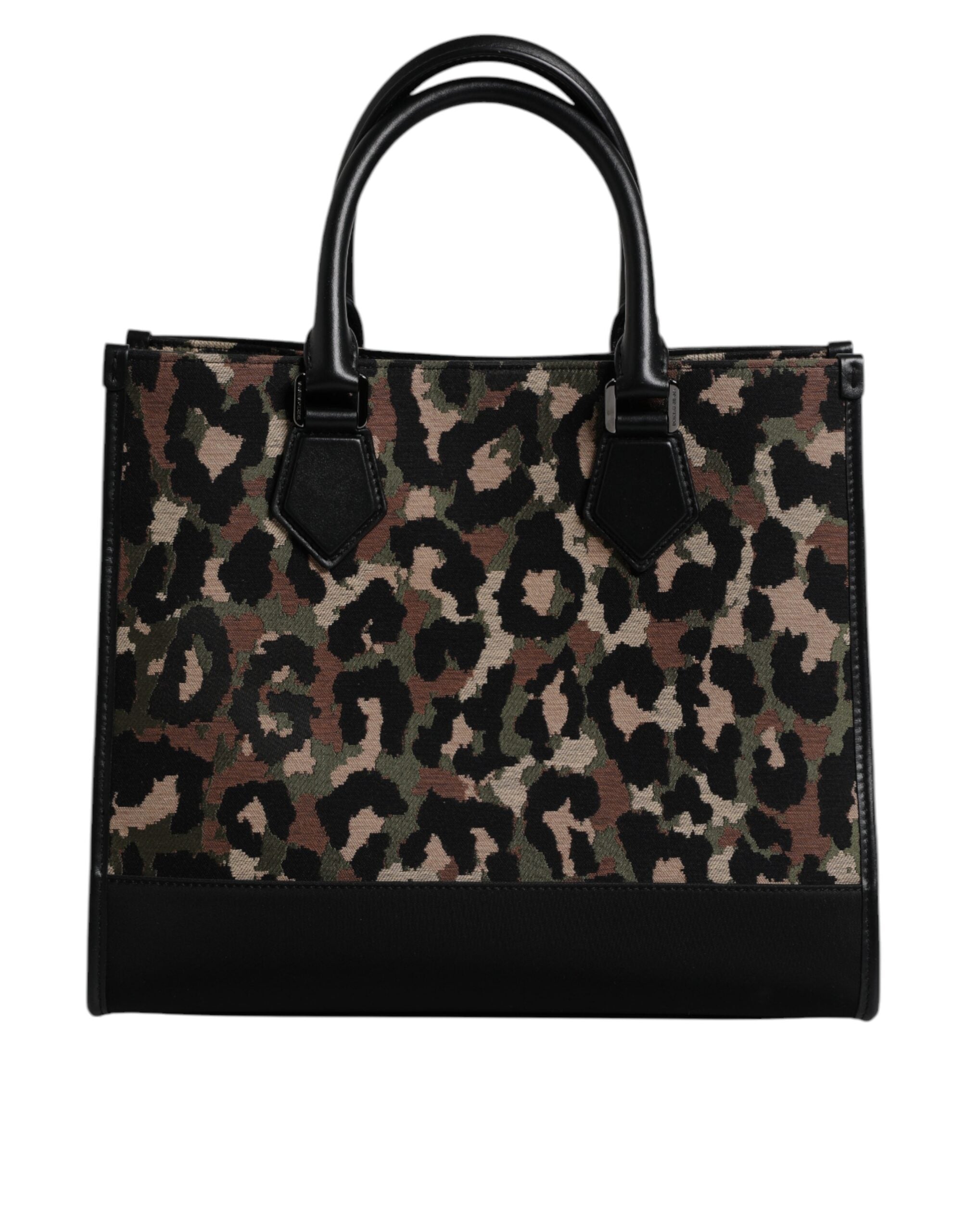 Dolce & Gabbana Multicolor Leopard Shopping Tote Shoulder Bag