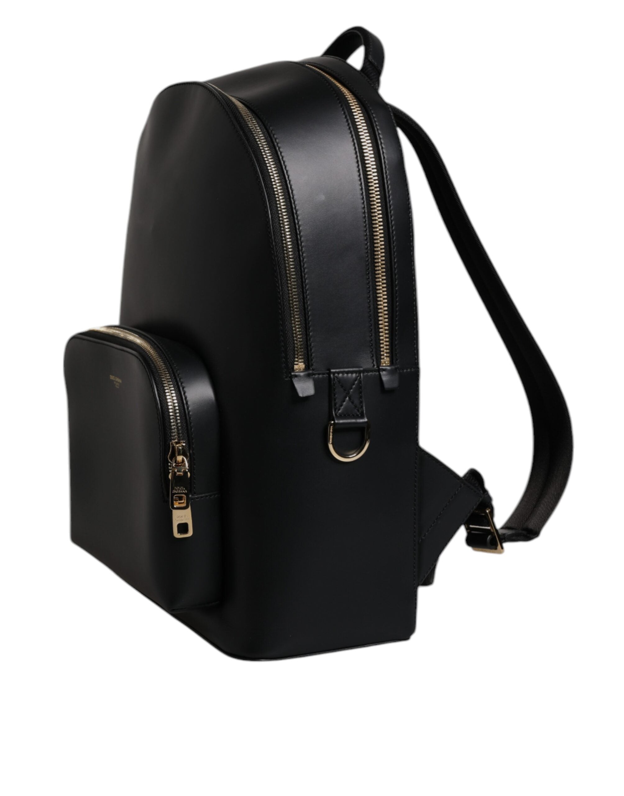 Dolce & Gabbana Black DG Leather Logo Print Travel Back Pack Bag