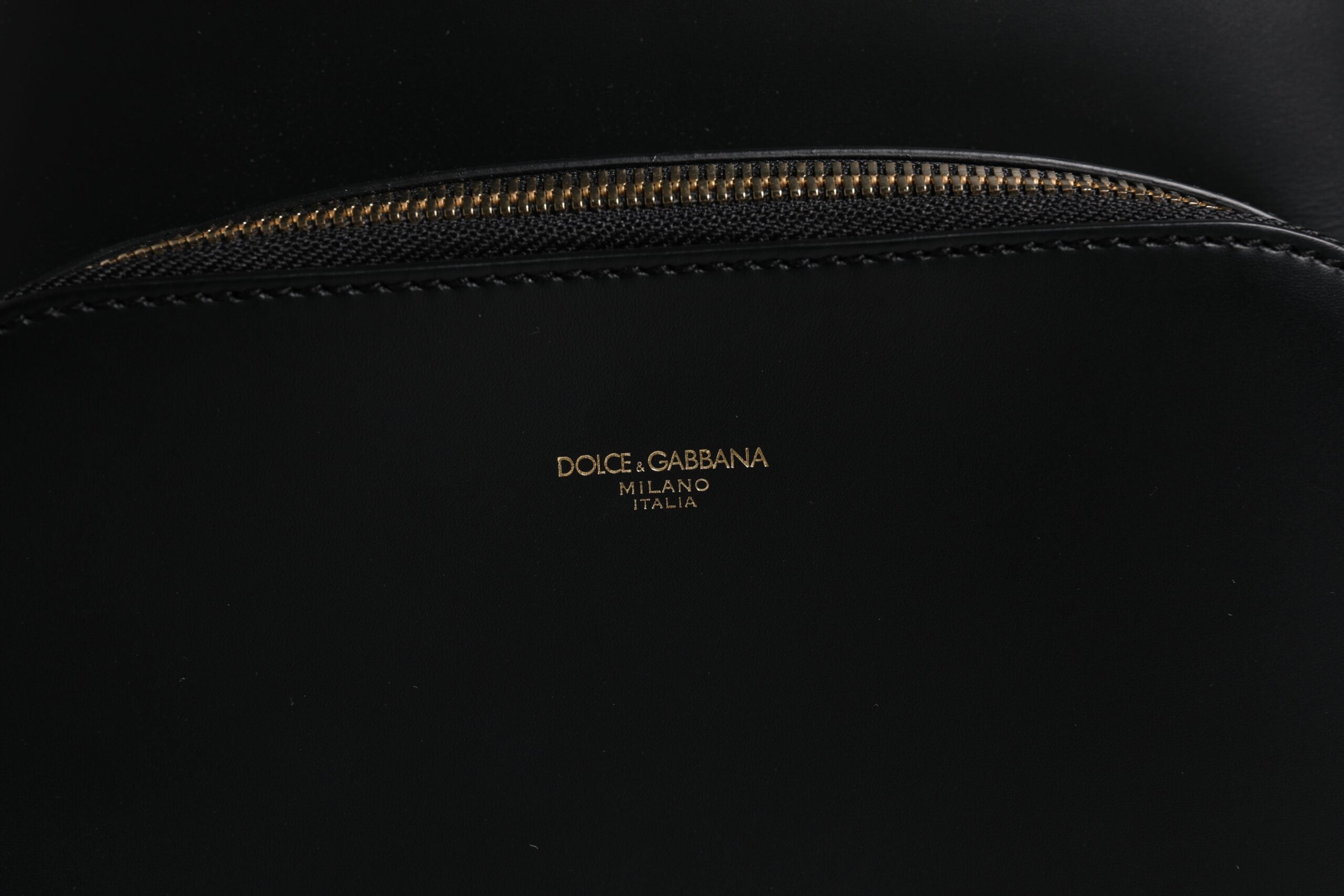 Dolce & Gabbana Black DG Leather Logo Print Travel Back Pack Bag