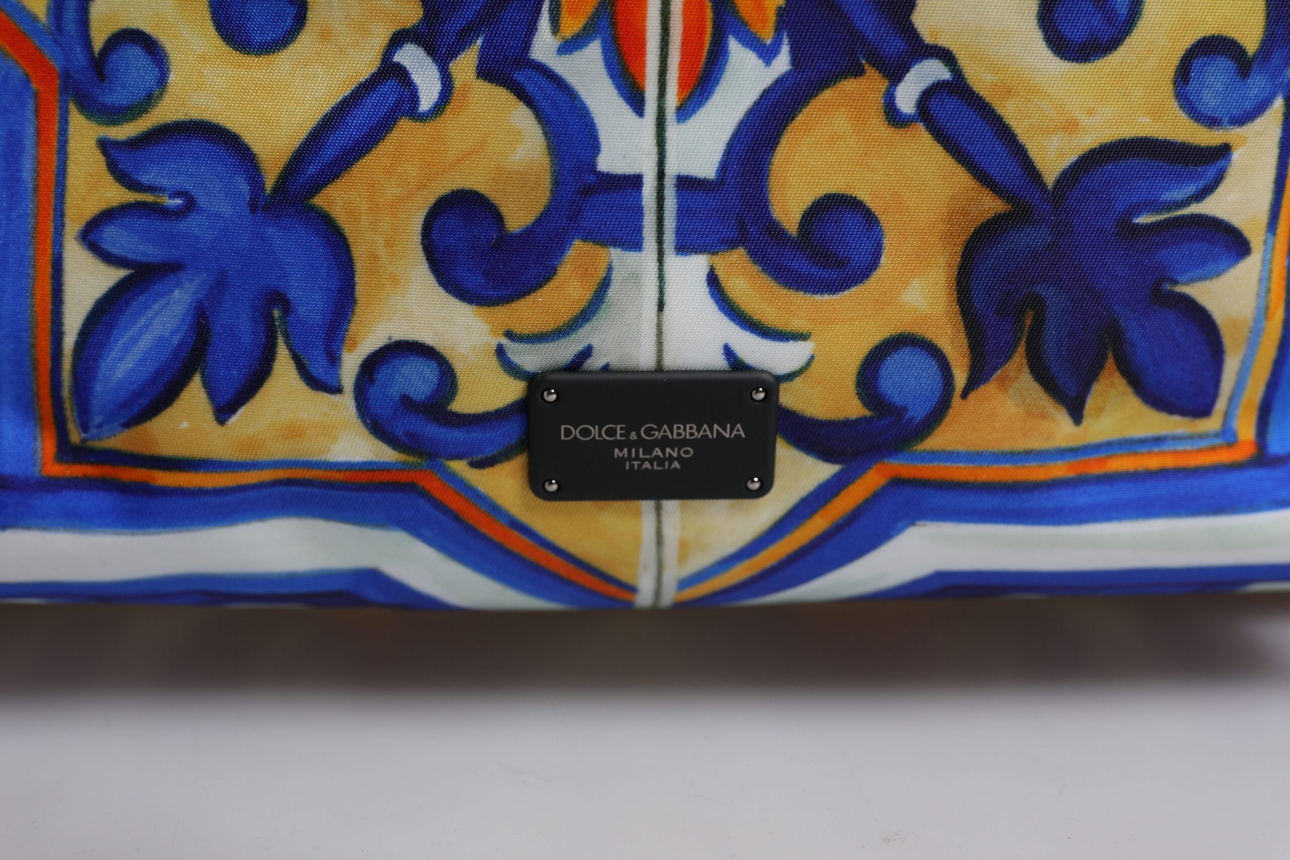 Dolce & Gabbana Multicolor Majolica Print Nylon Travel Backpack Bag