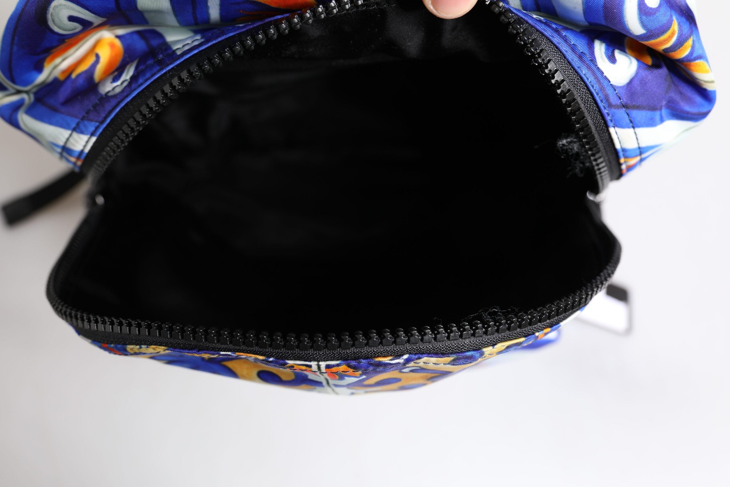 Dolce & Gabbana Multicolor Majolica Print Nylon Travel Backpack Bag