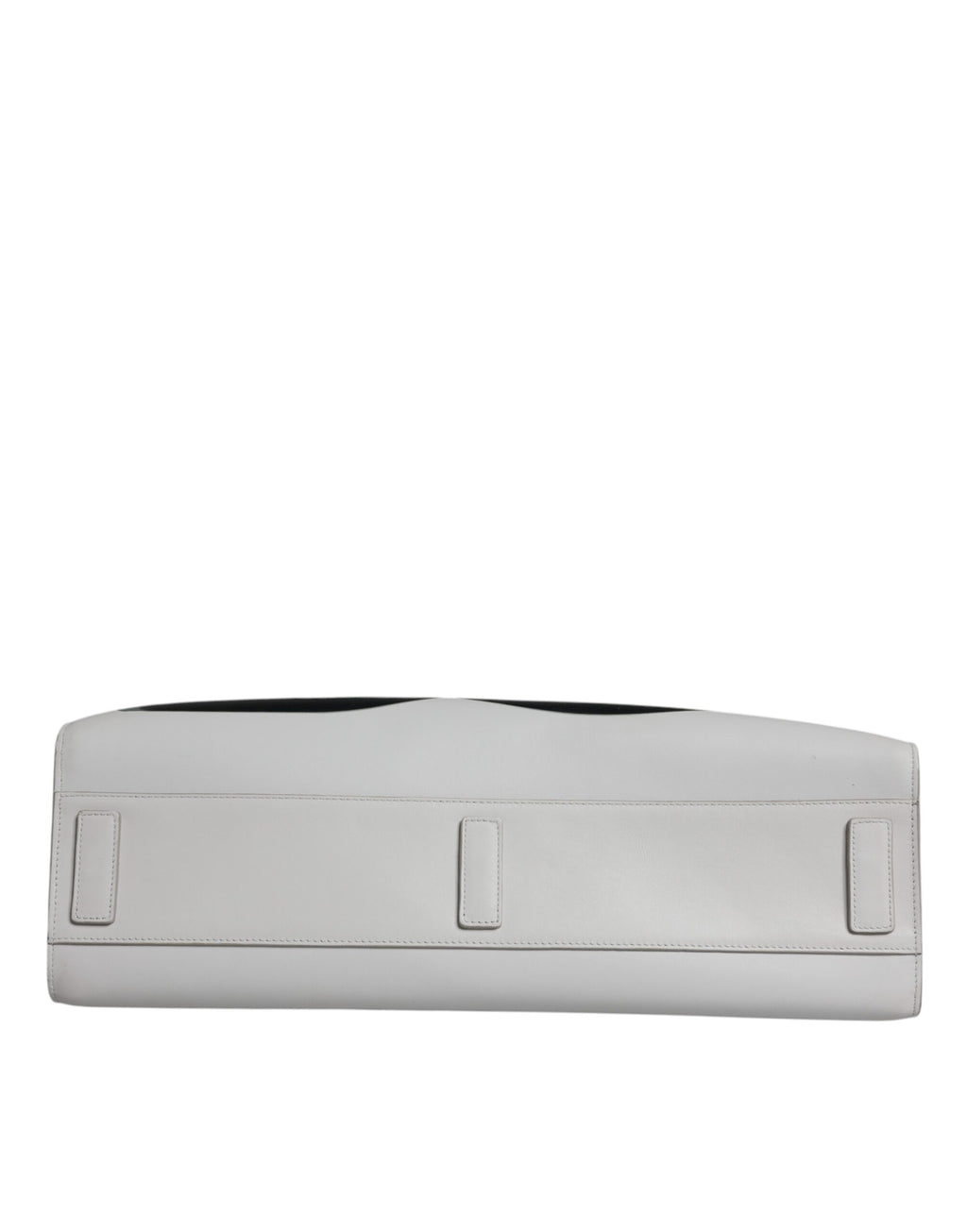 Dolce & Gabbana White Logo Print DG Daily Calfskin Shopping Tote Bag