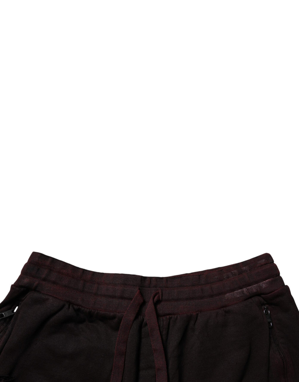 Dolce & Gabbana Maroon Cotton Logo Plaque Men Bermuda Shorts