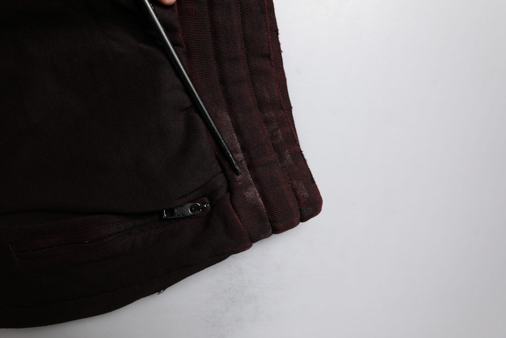 Dolce & Gabbana Maroon Cotton Logo Plaque Men Bermuda Shorts