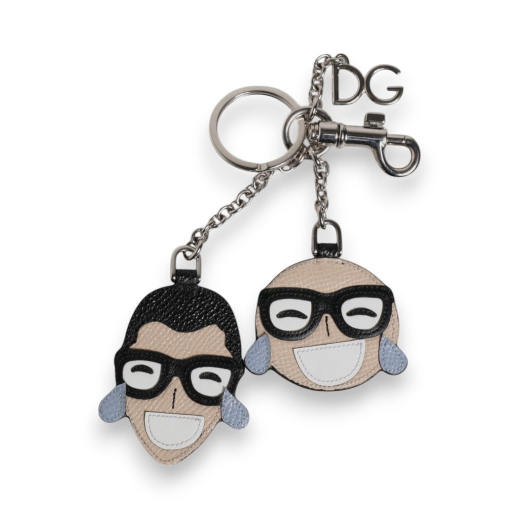 Dolce & Gabbana Multicolor #DGFAMILY Logo Badge Holder Keychain Keyring