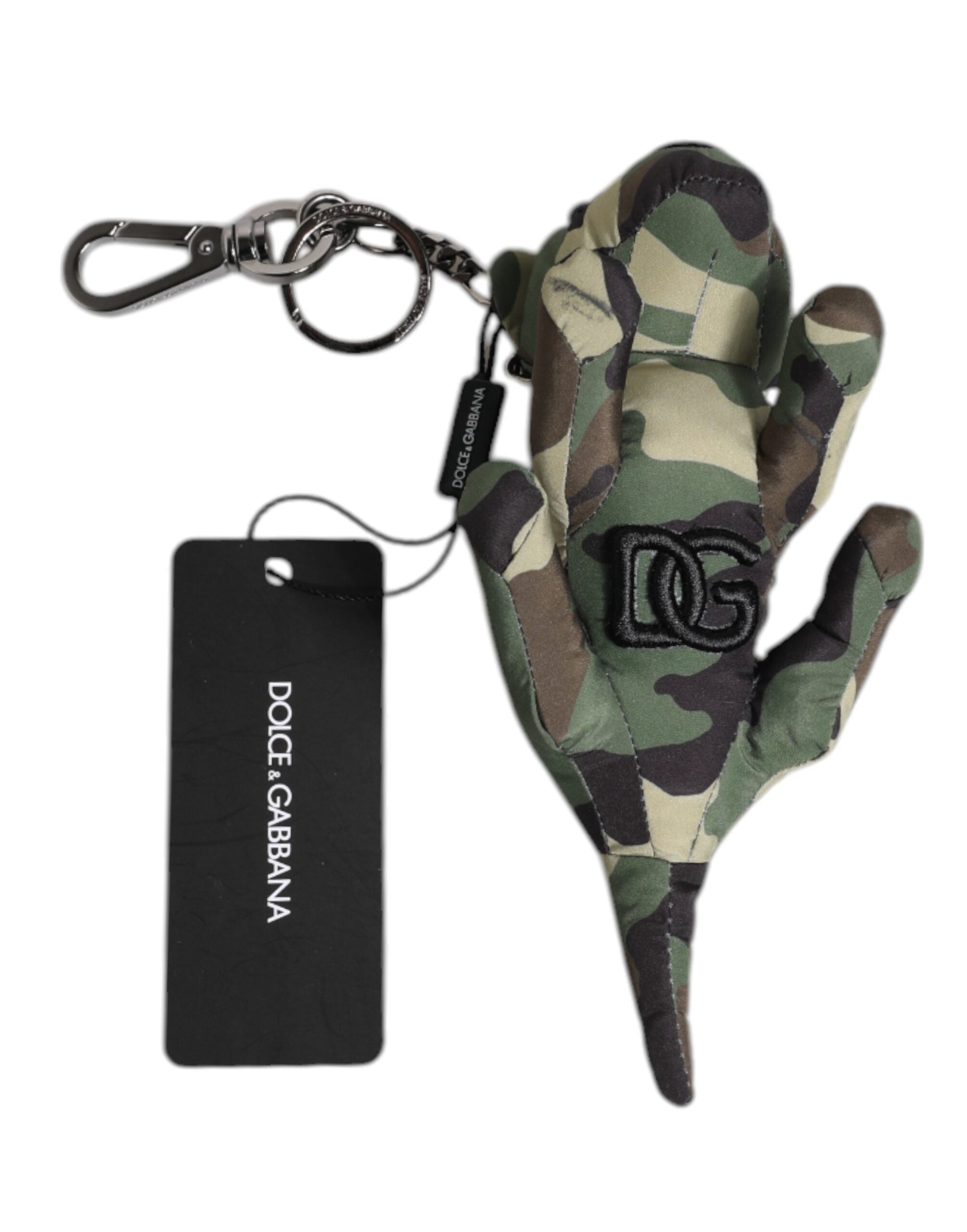 Dolce & Gabbana Multicolor Camouflage Animal Silhouette Keychain Keyring