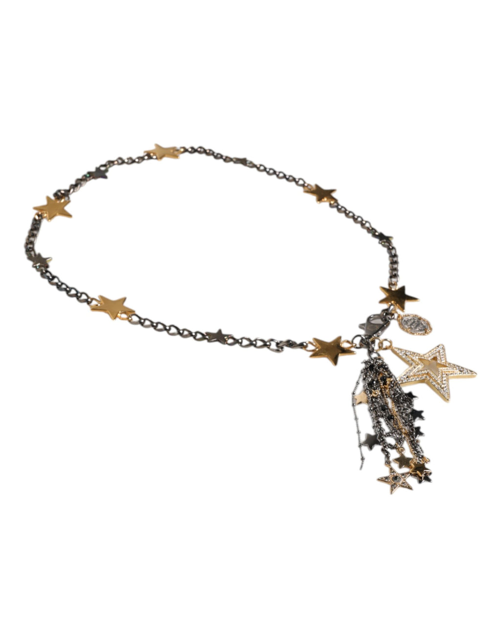 Dolce & Gabbana Silver Gold Brass Embellished Waist Chain Belt