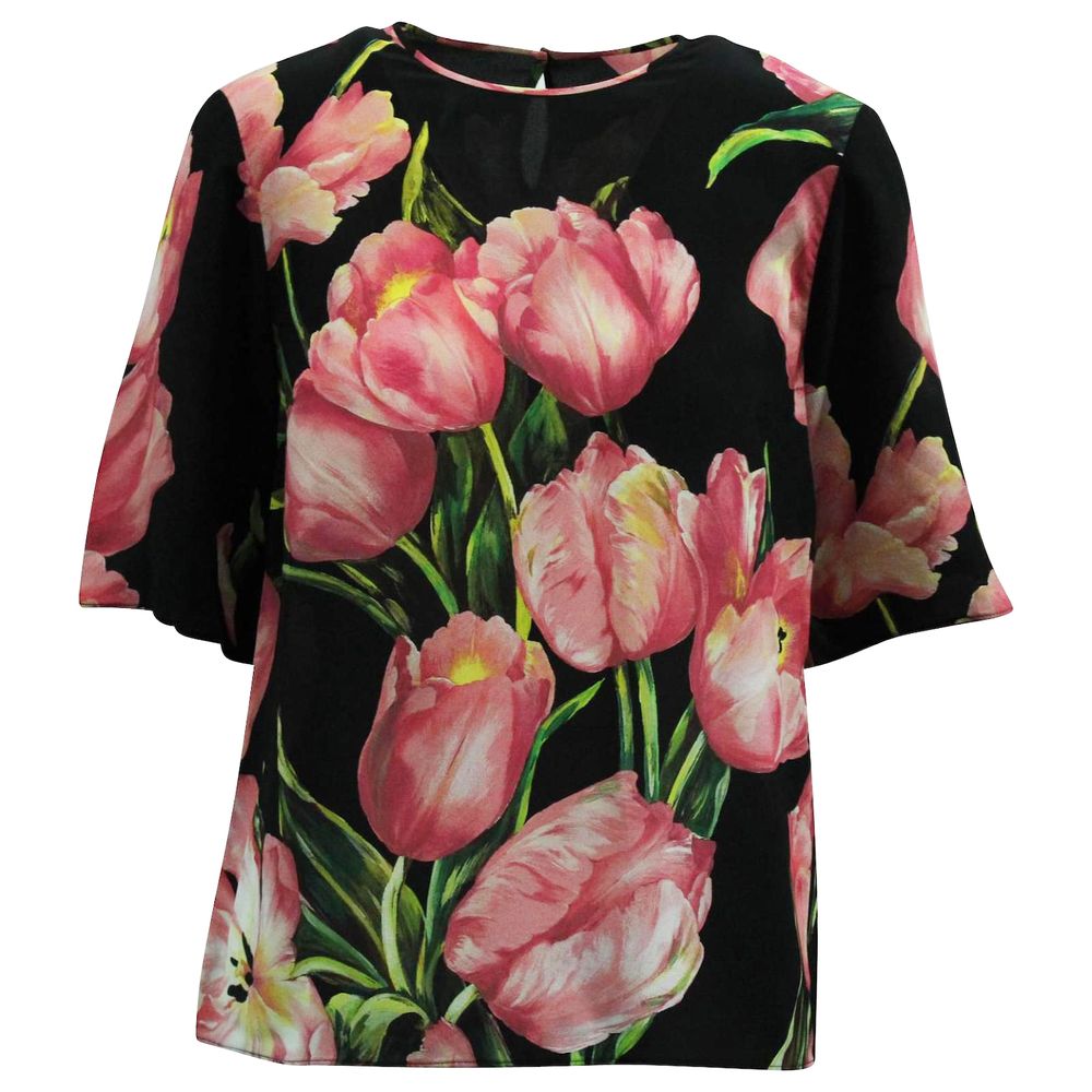 Dolce & Gabbana Black Silk Sweater