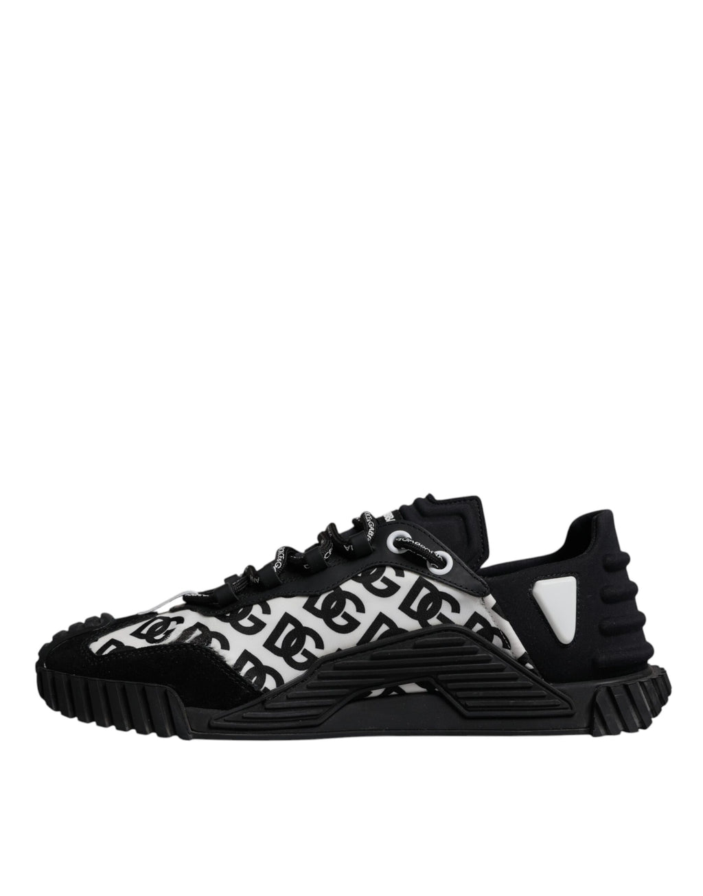 Dolce & Gabbana Black Logo Lace Up Low Top NS1 Sneakers Shoes