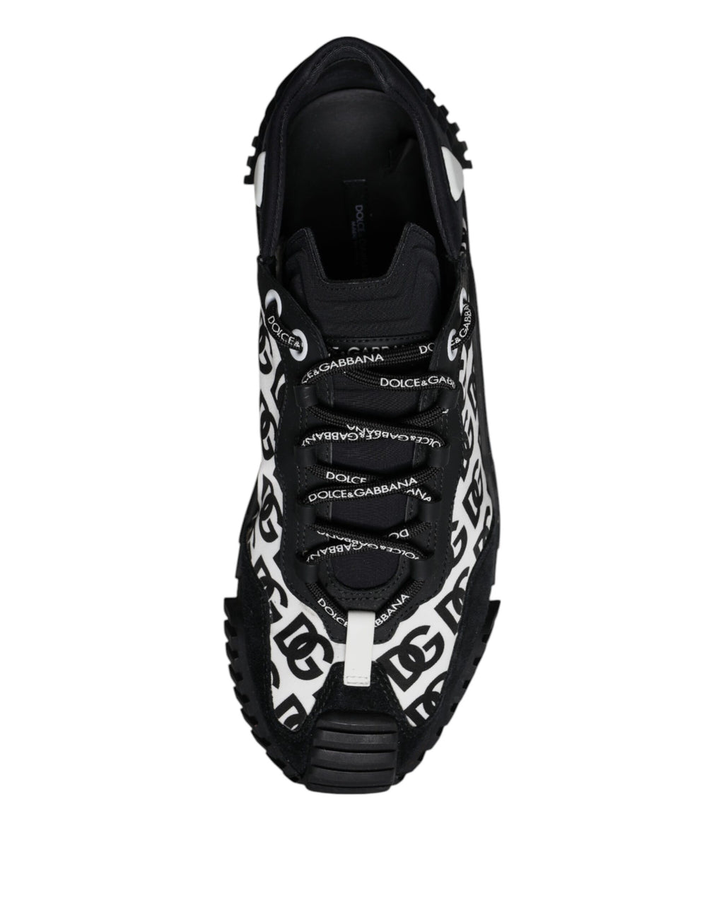 Dolce & Gabbana Black Logo Lace Up Low Top NS1 Sneakers Shoes