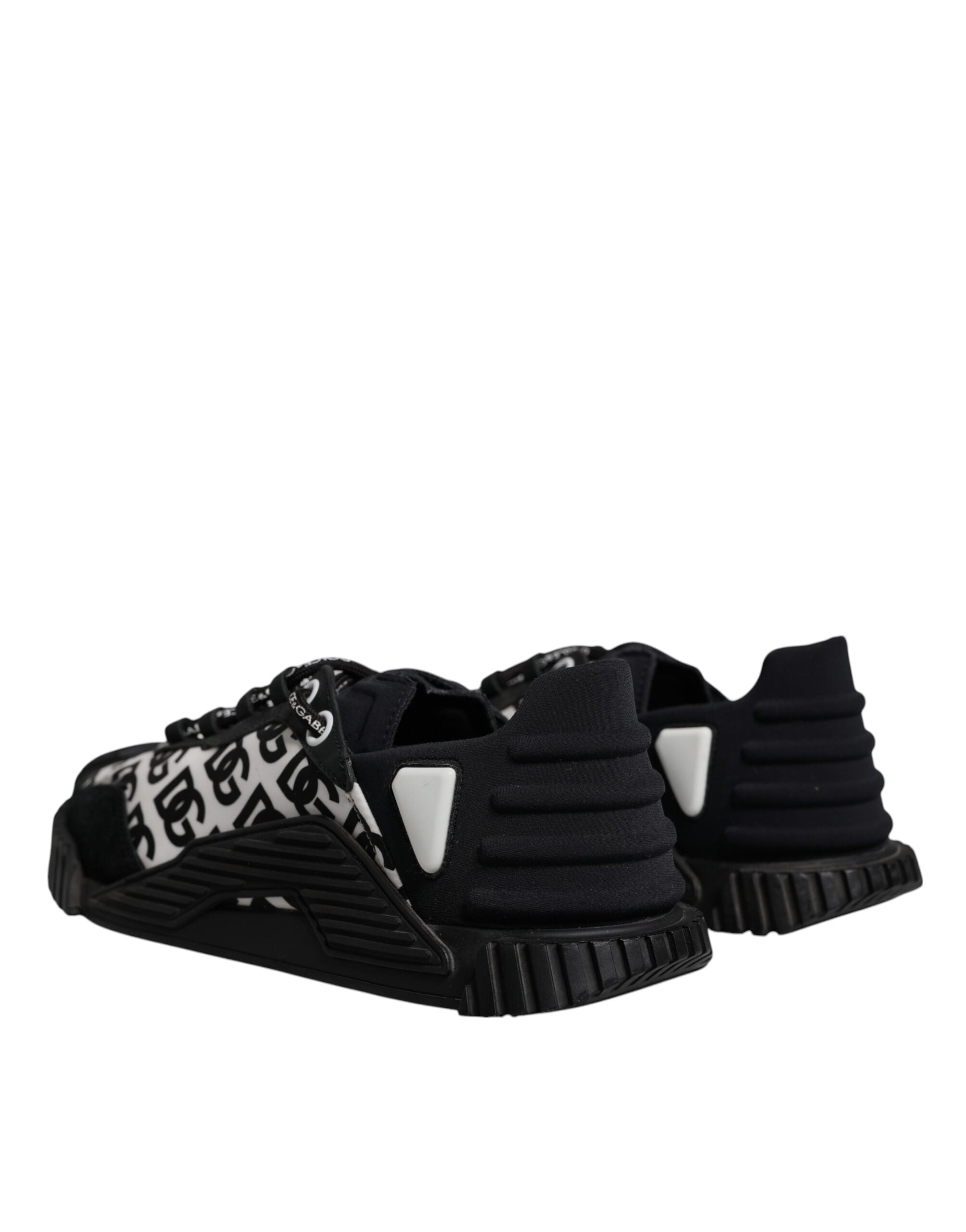 Dolce & Gabbana Black Logo Lace Up Low Top NS1 Sneakers Shoes