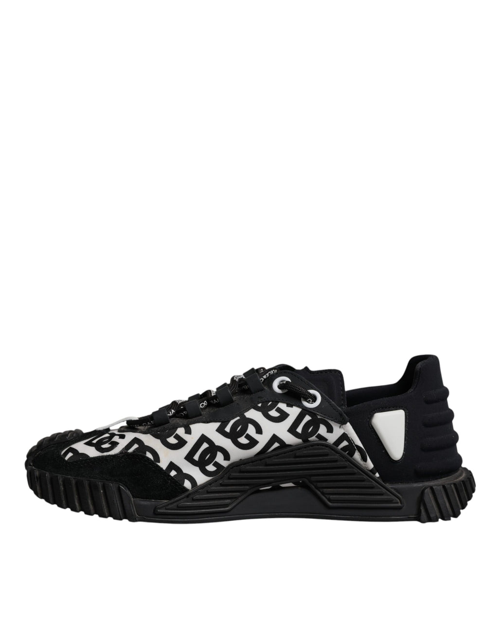 Dolce & Gabbana Black Logo Lace Up Low Top NS1 Sneakers Shoes