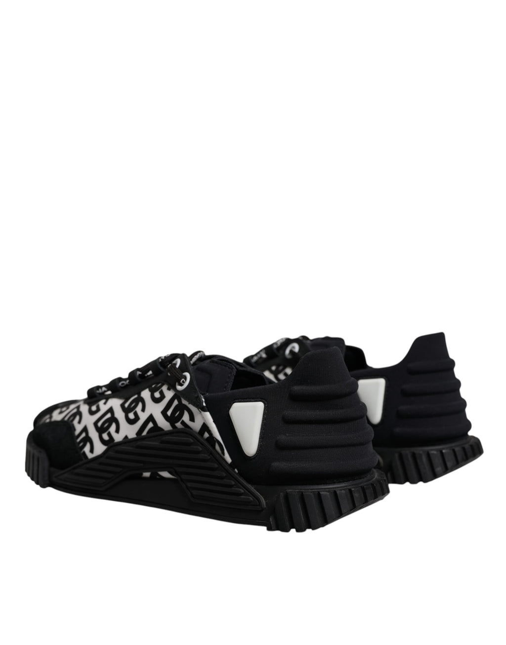Dolce & Gabbana Black Logo Lace Up Low Top NS1 Sneakers Shoes