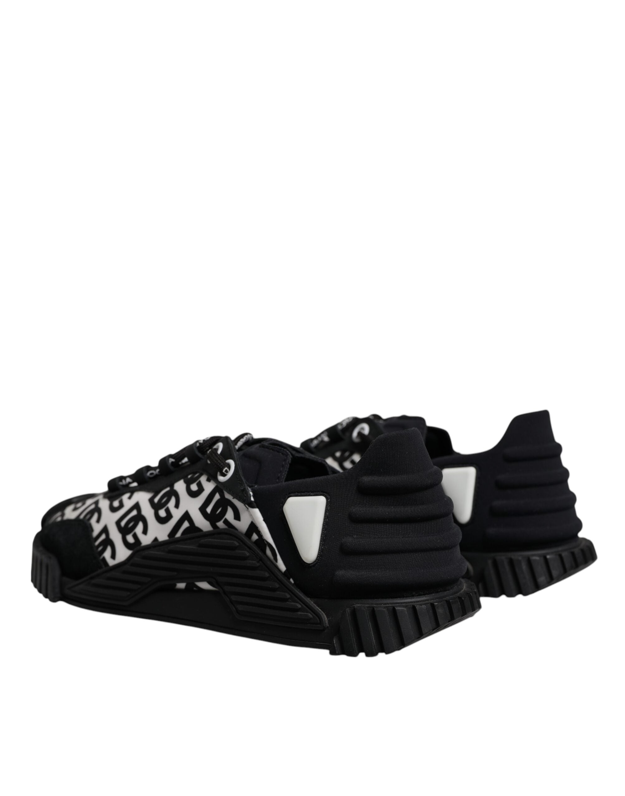 Dolce & Gabbana Black Logo Lace Up Low Top NS1 Sneakers Shoes