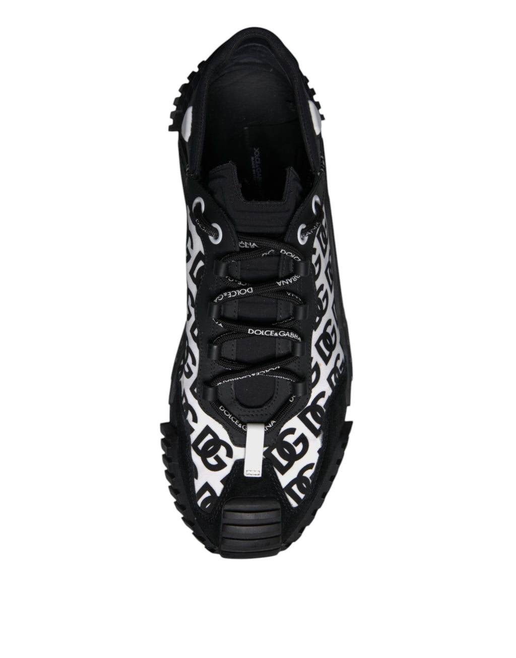 Dolce & Gabbana Black Logo Lace Up Low Top NS1 Sneakers Shoes