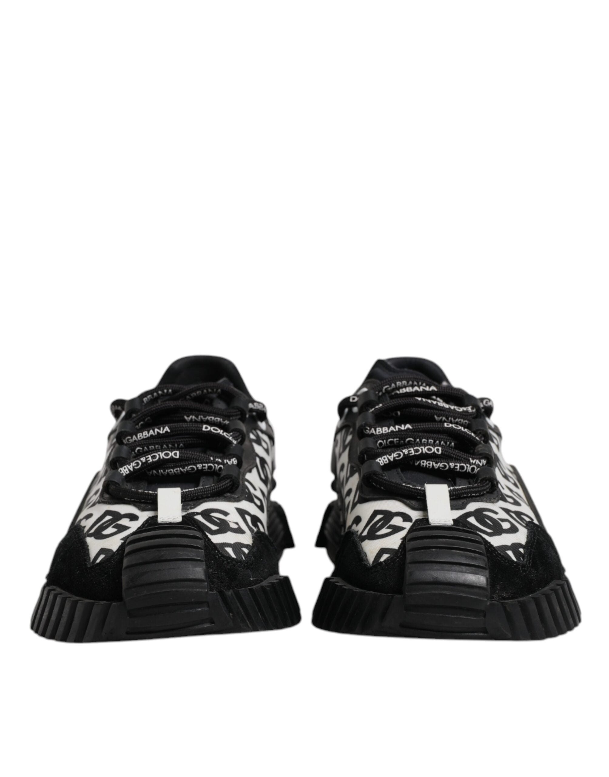Dolce & Gabbana Black Logo Lace Up Low Top NS1 Sneakers Shoes