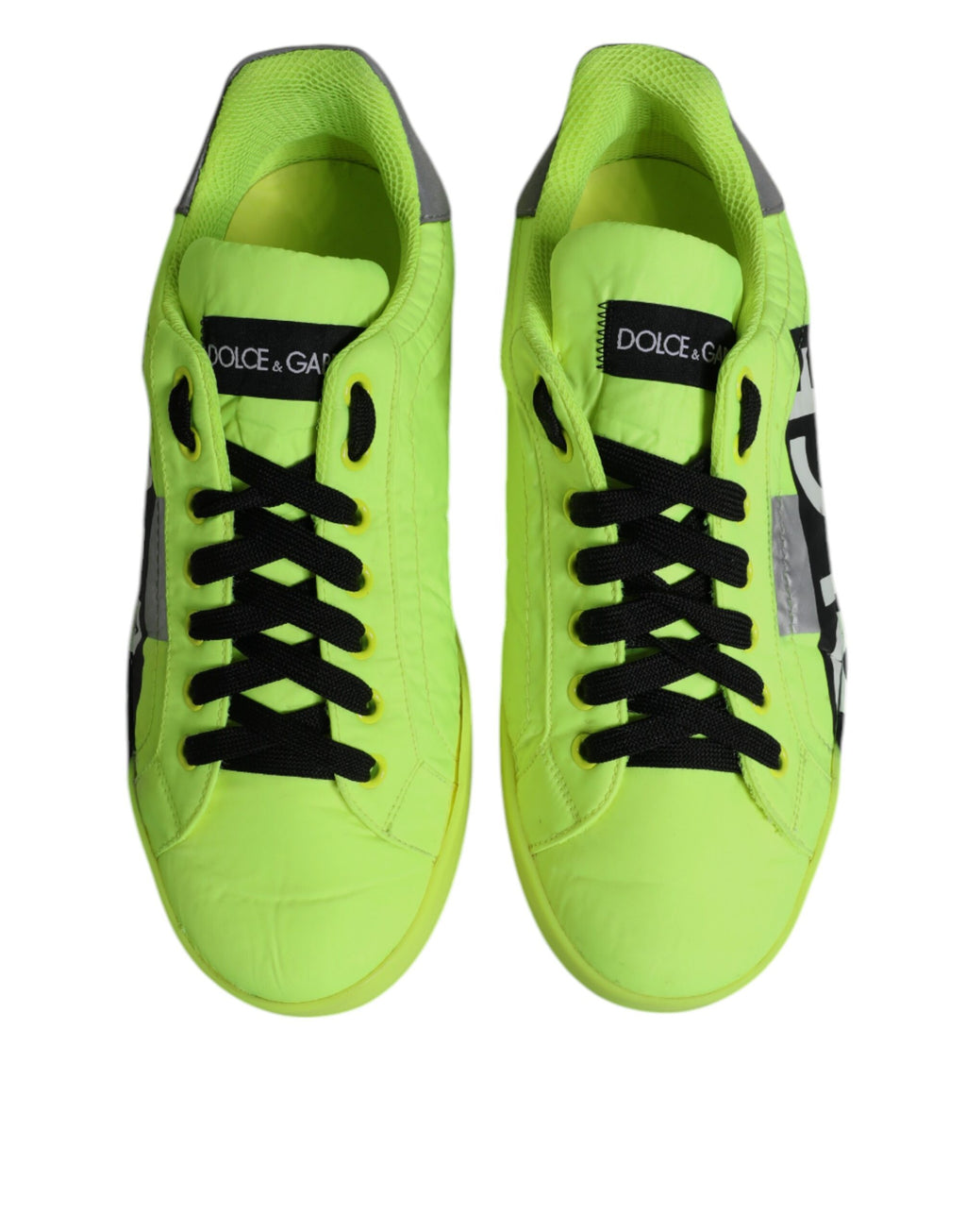Dolce & Gabbana Green Portofino Logo Tape Men Sneakers Shoes