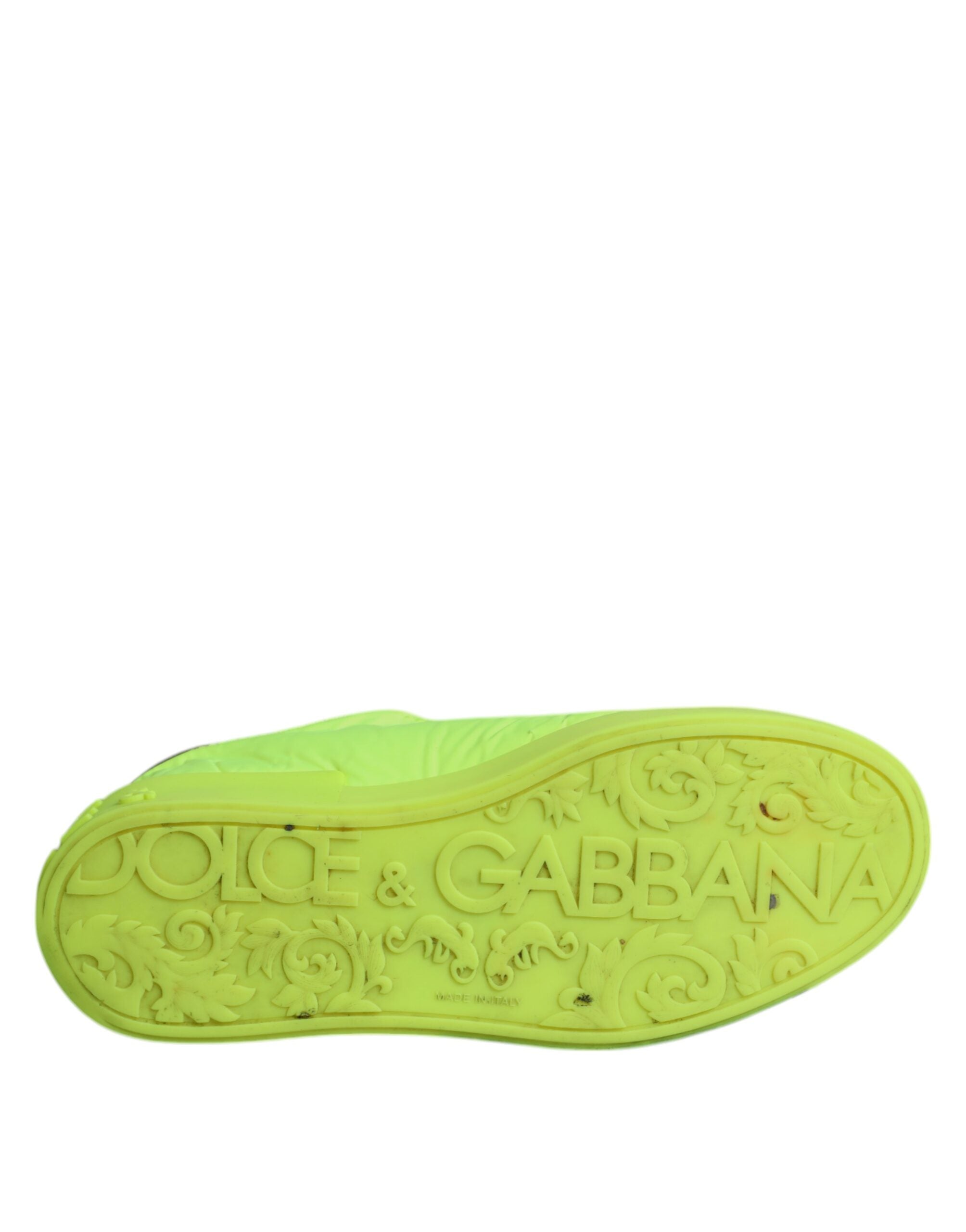 Dolce & Gabbana Green Portofino Logo Tape Men Sneakers Shoes